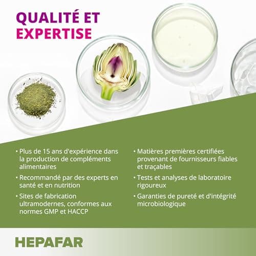 Hepafar Natural Liver Detox Drink – 500 ml pour 20 jours – Avec du chardon-Marie, du thé vert, du manganèse, du pissenlit et de l'artichaut – Nettoyage naturel – Sensilab