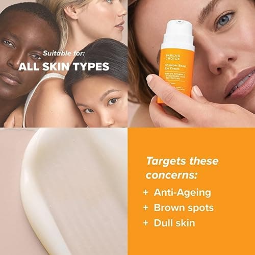 Paula's Choice Crème Contour Yeux C5 SUPER BOOST - Traitement des Yeux Vitamine C Illumine la Peau - Ciblez les Taches Brunes & Ridules - Tous Types de Peaux - 15 ml
