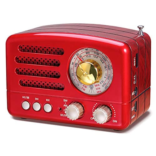 PRUNUS J-160 Poste Radio Portable Vintage Bluetooth Rechargeable 1800 mAh