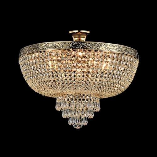 MAYTONI DECORATIVE LIGHTING Lustre Plafonnier en Cristal Brillant Chic Empire 6 Lumières, ecxl. E27, 60W, 220v