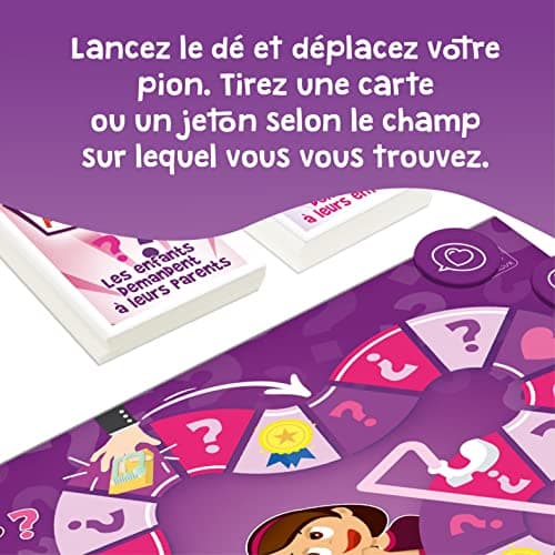 Jeu de Plateau Familial Jeux de Société pour Enfants et Adultes Quiz Jeu de Cartes Enfants Contre Parents Version Française dès 6 Ans