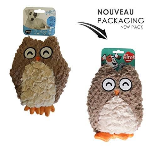 Aimé | Jouet pour Chien Hiboubou 25 cm | Jouet Chien En forme de Hibou | Peluche pour Chien Toutes Tailles et Tous Âges | Facile à Ranger et à Transporter
