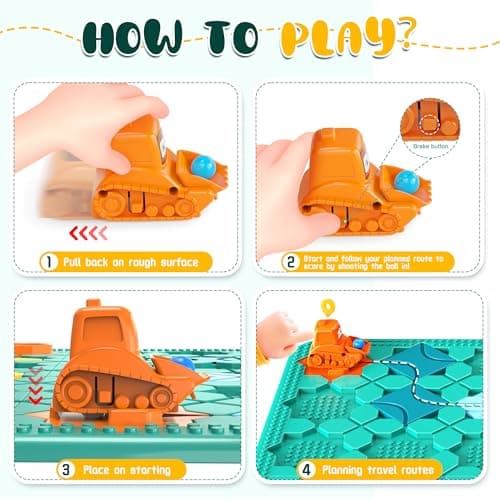 fygurso Jeux logiques de Construction de Routes pour Enfants, Grands Jeux de Plateau STEM de Puzzles, Labyrinthe Jeu de société, Jouets éducatifs Montessori, Cadeaux d'anniversaire pour Les 4-8 Ans