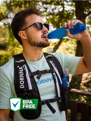 DORNNA® Gourde Souple Sans BPA 2PCS - Flasque Running, Soft Flask, Bouteille d'eau pour Sport Utilisation Hydratation en Extérieur. (500 ML - 2 pcs)