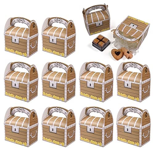 10 Pcs Pirate Fête Boîte Coffre Trésor Cadeau pour Pirate Fête D'anniversaire Des Enfants