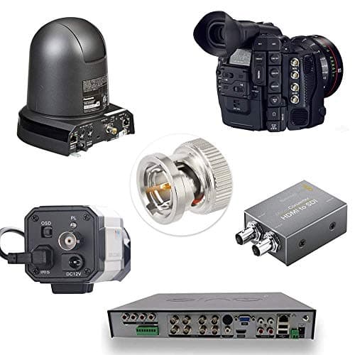 Superbat Câble BNC 1m 3G/6G/HD SDI Câble Belden 1855A Câble 75ohm BNC Double Mâle à Angle Droit SDI Câble Vidéo pour HD-SDI/3G-SDI/4K Caméra (Double Angle Droit,1 Pièce)