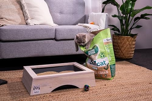Litière Végétale Agglomérante Active Natura 100% Green, Haute Absorption et Formation d'agglomérats de manière Naturelle, Produit recyclé, biodégradable et compostable, 4 x 2.5 kg
