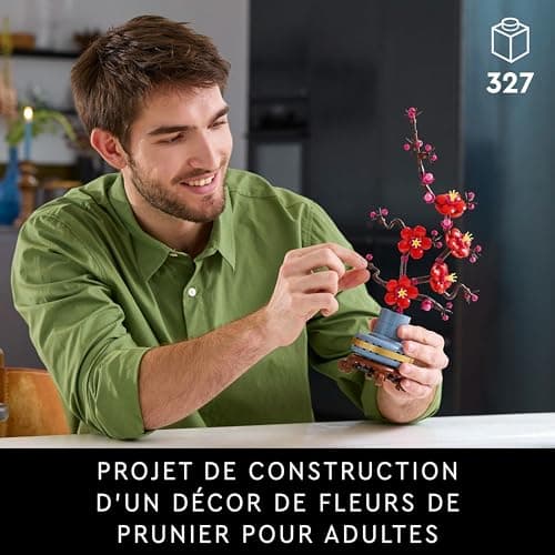 LEGO Botanique Les Fleurs de Prunier - Plante Artificielle à Offrir - Set de Construction, Adulte - Décoration intérieure - Activité relaxante - Idée Cadeau pour la St Valentin, Femme ou Homme 10369