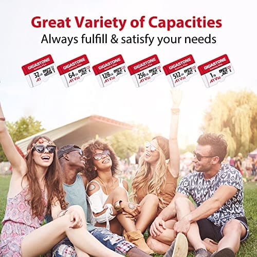 GIGASTONE Carte mémoire Gaming Plus Series de 1 to jusqu'à 150/120 Mo/s pour Nintendo Switch, Steam Deck, Console de Jeu, vidéo 4K A1 V30 U3 MicroSDXC avec Adaptateur SD.
