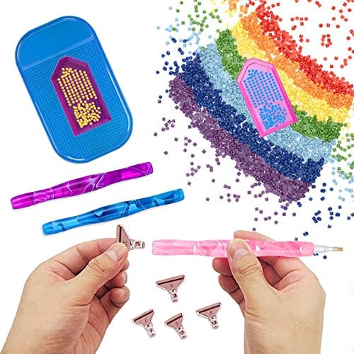 SENHAI Lot de 45 stylos pour peinture diamant - Pointes en acier inoxydable et plastique - Accessoires personnalisés pour peinture diamant 5D
