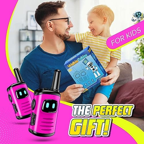 Cadeau Fille 3 4 5 6 7 8 9 10 Ans, Talkie Walkie Enfants Rechargeable Jouet Enfant 3-10 Ans Fille, Cadeaux pour Fille 3-10 Ans Toki Walki Jouet Fille 3-10 Ans