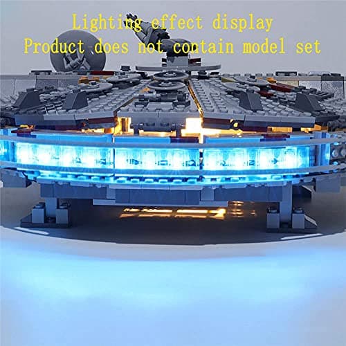GEAMENT 2019 Jeu De Lumières pour Star Wars Millennium Falcon (Faucon Millenium) - Kit D'éclairage LED Compatible avec Lego 75257 (Modèle de Bloc Non Inclus)