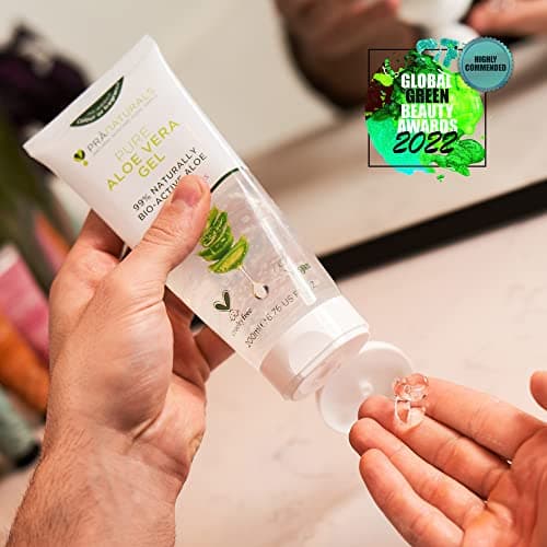 Gel à L’Aloe Vera PraNaturals 200ml Apaisant naturel et hydratant nourrissant (Paquet de 1)