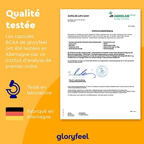 BCAA (330 Capsules), Acides Aminés Essentiels Fortement Dosée, Contient Leucine, Valine et Isoleucine avec Vitamine B6, Hautement Biodisponible, Contre la Fatigue*, Sans Arômes et Additifs