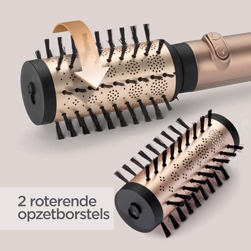 Babyliss AS952E - BaByliss Paris - Brosse soufflante rotative Big Hair Dual, Or, 1 Unité (Lot de 1)