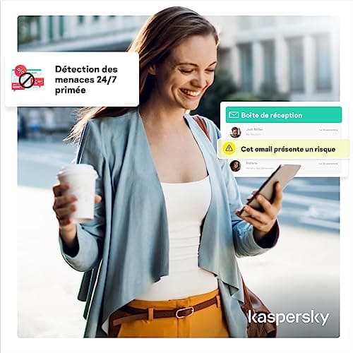 Kaspersky Standard Anti-Virus 2024 | 1 appareil | 1 an | Sécurité Avancée | Protection bancaire | Optimisation des performances | PC/Mac/Mobile | Code d'activation par email