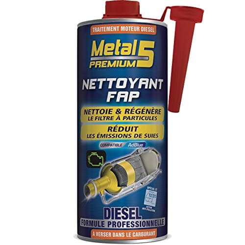 Nettoyant FAP Diesel - 1L - Metal 5 Premium - Traitement alliant une combinaison d’additifs pour éviter l’encrassement des FAP et facilite la régénération des FAP