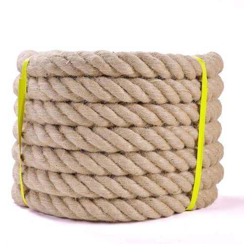 LZ.MZXU Corde de Jute 26mm x 10M Ficelle Jute Naturel Ficelles de Jardin Corde Corde Chanvre pour l'artisanat Jardinage Décoration Créatifs DIY l'emballage Cadeau