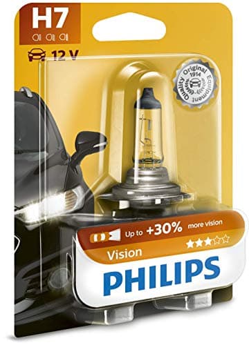 Philips Vision H7 Ampoule De Phare Avant, plus 30% De Luminosité, Blister De 1