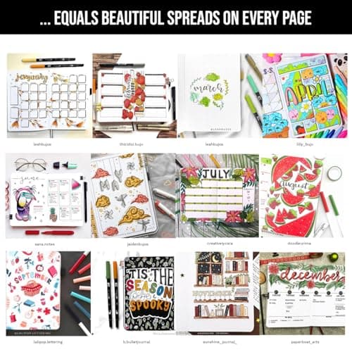 Scribbles That Matter B5 Bullet Dotted Journal + Stylo gratuit! Ton carnet B5 pointillés Couverture rigide 160 g/m2, 150 papier épais résistant aux saignements pour le travail (7 x 10) pouces