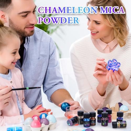 Poudre de Mica Caméléon - 5 Poudre de Pigment Changeant de Couleur pour Resine Époxy, Peinture, Nail Art - Pigment de Resine Époxy Caméléon Tons Rouges pour Slime, Ongles, Fabrication de Bougies