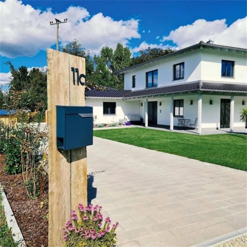 Metzler Boîte aux Lettres Anthracite Plaque de Nom remplaçable | Ebenhard