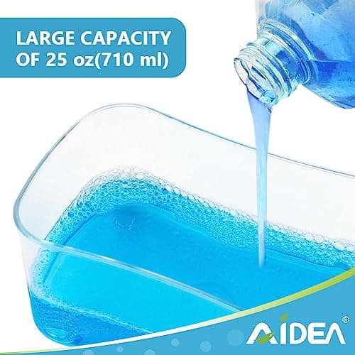 AIDEA Éponge à récurer Robuste - 24 unités, Distributeur de Savon à Vaisselle pour Cuisine, 2 en 1 avec Distributeur de Savon et Porte-éponge pour Salle de Bain, comptoir, évier - 25 oz