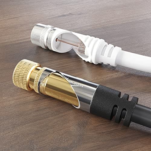 KabelDirekt – Câble Satellite & Antenne TV, Coaxial – 0,5m – Câble Sat 4K avec connecteurs F en métal – Disponible en 0,5-30m (pour radio/TV, DVB-T, DVB-C, DVB-S/DVB-S2, internet, noir)