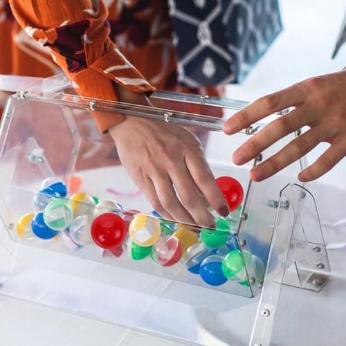 Vaguelly Lot de 25 balles de bingo Balles de loterie ouvertes 40 mm Balles de table Balles de pong en plastique vides pour loteries de bingo jeu de divertissement