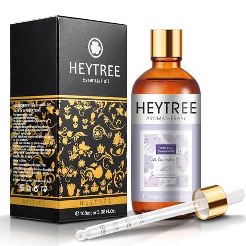 HEYTREE Huile essentielle de lavande 100ml Huile idéale pour les soins de la peau, le bain et la douche, l'humidificateur, le diffuseur