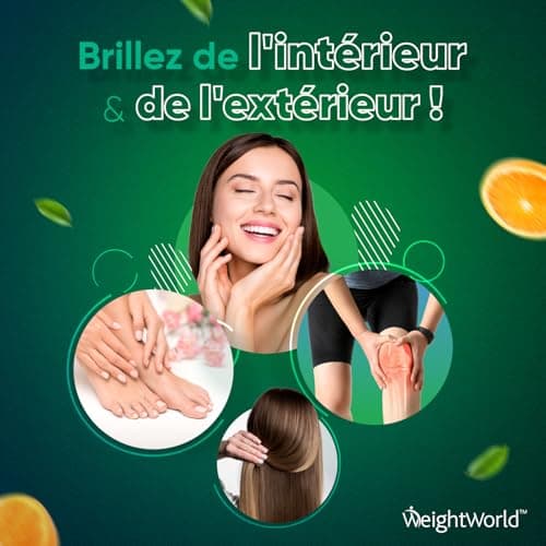 Collagene et Acide Hyaluronique - 180 Gélules Vegan (2 Mois) Collagène Vegan– Vitamine C, E, Zinc, MSM, Resvératrol, Probiotique - Lactobacillus Acidophilus, Peau, Cheveux, Ongles, Os, Gencives