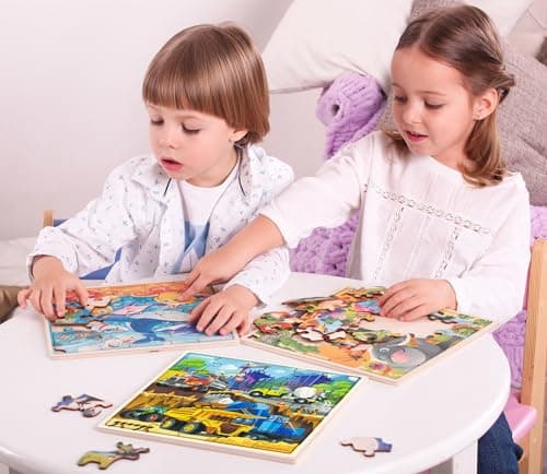 QUOKKA Puzzles de Transport en Bois pour Enfants de 3 à 5 Ans - 28 pièces - pour Enfants de 4 à 8 Ans - Jouets de Transport en Bois pour Enfants de 6 à 8 Ans
