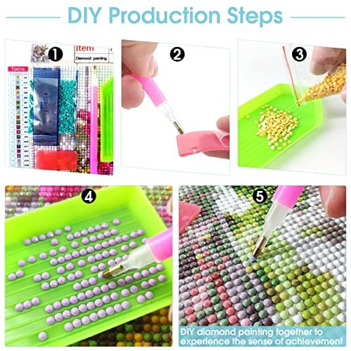 Pavemlo 5D DIY Diamond Painting Kits Dragon Aux Yeux Verts, Diamant Peinture Point De Croix Broderie Animal, Strass Complet Image Arts Pour Peinture Salon Chambre Décoration Sticker Mural 30x40 cm