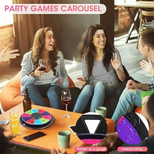 10" Jouet Roue de la Fortune, 25cm Roue de la Fortune à Faire Tourner avec Base Antidérapante, 8 Couleurs, Roue de Prix DIY pour Les Fêtes de Carnaval