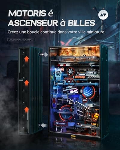Robotime Puzzle 3D Maquette a Construire Last City Circuits de Billes, LED Obscurité Lumineuse, Cadeaux Décoration pour Hommes, MR01S