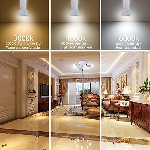 Sweier Plafonnier 3 Spot Blanc, Rond Orientable Plafonnier 5W Spot Fourni avec 3 ampoules GU10 430LM Blanc Froid 6000K, Idéal pour Chambre, Cuisine, Salon de Plafonnier Spot