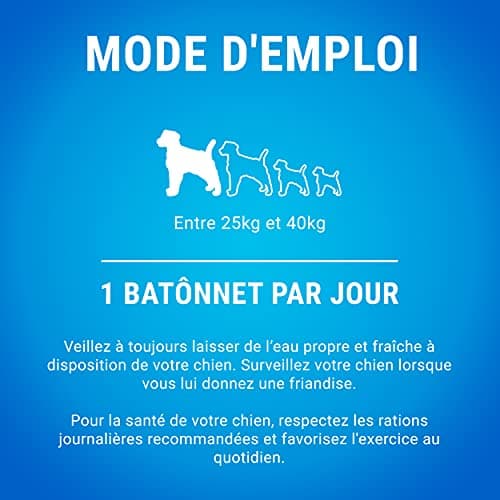 DENTALIFE | Friandise à mâcher pour Chien Adulte de Grande Taille | Action nettoyante naturelle | Nettoie les dents difficiles à atteindre, Aide à combattre la mauvaise haleine | Sachet | 72 Bâtonnets
