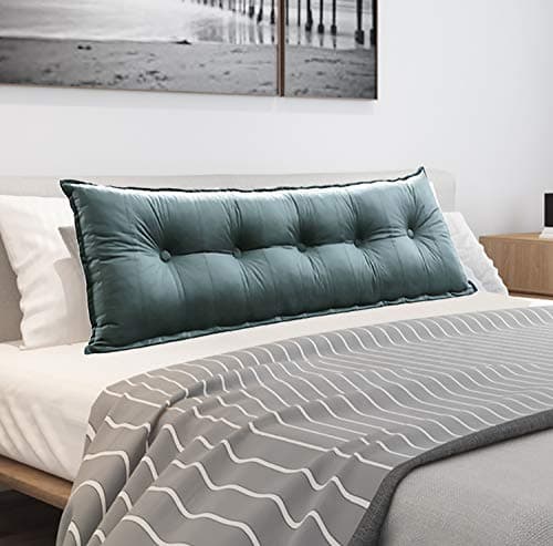 Johnear Coussin de Dossier pour canapé, Cale Dos Plage,Traversin Grand Coussin de Lecture en Velours, Oreiller Triangle Compensé Wedge, Coussin Lombaire, tête de lit, Coussin pour Jambes, Gris 160 cm