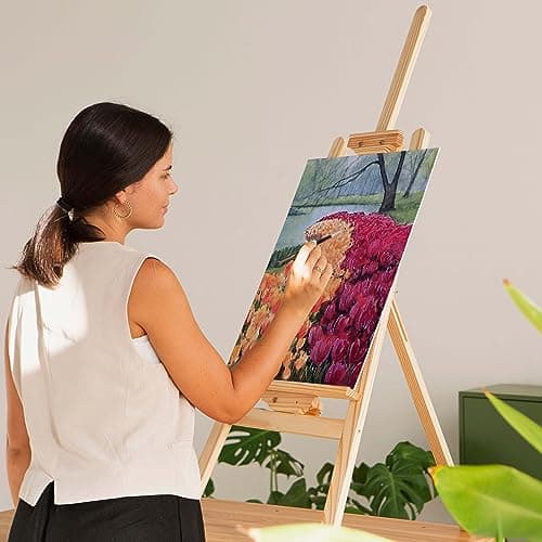 Elan Panneau de Toile 40x50, 100% Coton 6-Pack de Canvas Toile Peinture, Toile à Peindre, Panneau Toile Peinture, Tableau Peinture, Tableau Toile a Peindre Coton, Tableau a Peindre, Carton Entoilé