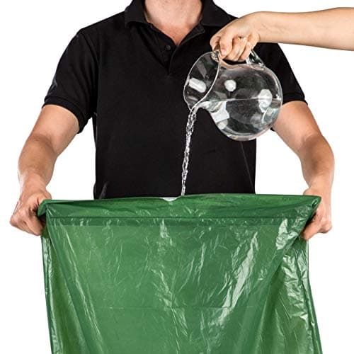 Relevo Sacs Poubelle Verts avec Liens Coulissants – 50L (Largeur 70 cm x Hauteur 75 cm), 60 Sacs (6 Rouleaux × 10 Sacs) | Sacs Poubelle Extra Résistants | 100% PEBD Recyclé | Certifié Blue Angel