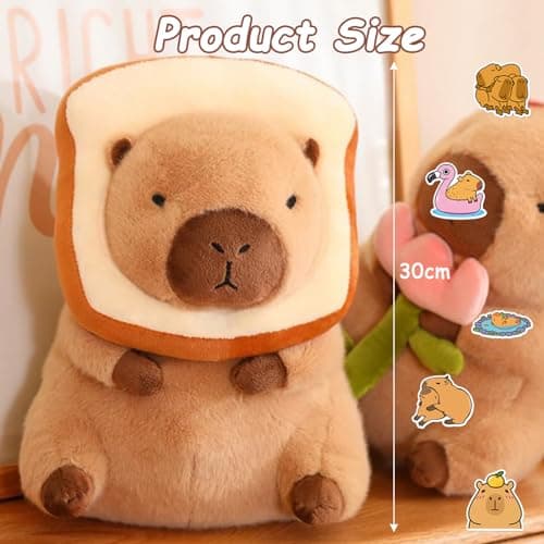 DGUSO Peluche Capybara Simulation, 25cm Capybara Peluche, Capybara Gifts Jouet, Mignon Jouet en Peluche Capybara, Décoration d'Intérieur, Jouets de Guérison pour Enfants et Adultes