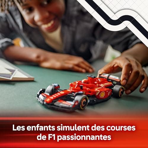 LEGO Speed Champions Voiture F1 Ferrari SF-24 - Jeu de Construction avec véhicule de Course - Inclut minifigurine Collector de Pilote de Formule 1 - Idée Cadeau pour garçon ou Fille 77242