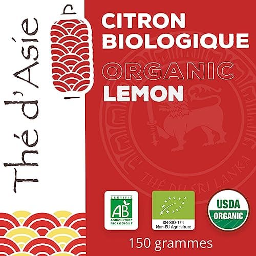 Khla - Thé Noir Citron Bio - Sachet Vrac 150g - Thé Tonique - Saveur Citronnée Agrumes - Thé Détox Digestion - Feuilles Séchées - Thé d’Asie Ceylan - Origine Sri Lanka - Tisane & Infusio