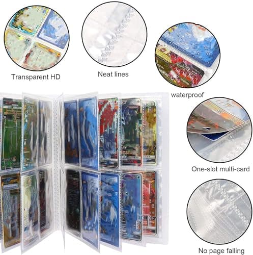 Porte Carte à Collectionner, Classeur Carte Pokemon, Album de Carte, Livre de Protection Cartes, 30 Pages Capacité de 240 Cartes
