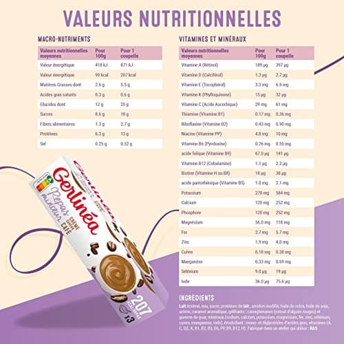 Gerlinéa - Coupelle Crème Repas Minceur - Substitut de Repas Complet et Rapide - Saveur : Café - 178060, lot de 3x210g
