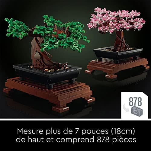 LEGO 10281 Icons Bonsaï, Projet de bricolage pour adultes, arbre pour la maison, collection botanique