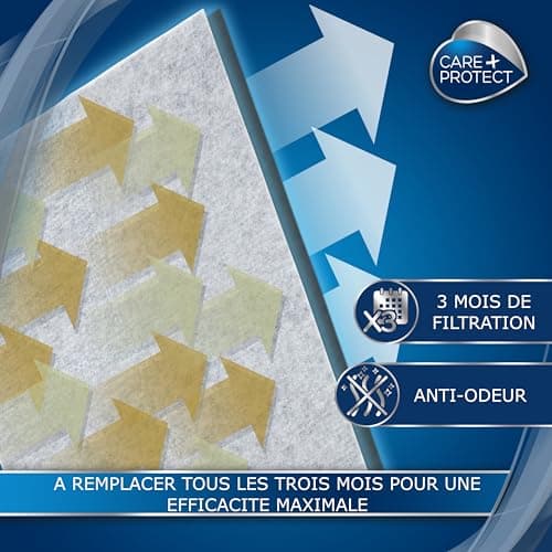 CARE+PROTECT Filtre de Hotte Aspirante - Universel 2 en 1 - à Charbons Actifs - Anti-Odeur et Anti-Graisse - Capacité D'absorption Supérieure - Découpable sur Mesure - 47 x 57 cm