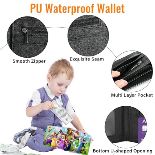 Benaton Portefeuille Enfant, Portefeuille Anime Cartoon PU Cuir, Porte-Monnaie Adolescents Anime Cartoon, Portefeuille Enfant Cartoon, Peut Contenir Une Petite Monnaie, Une Carte d'Identité