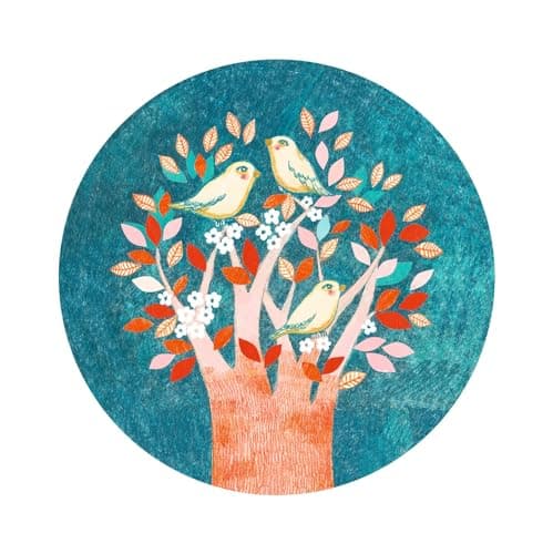DJECO Boîte à Musique et Bijoux en Bois dès 4 ans - Rangement Bijoux avec Intérieur en Velours et 1 Tiroir - Cadeau Décoratif Unique - Figurine, Mélodie, Miroir et Illustrations - Arbre Poétique