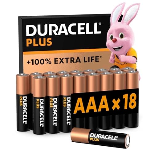 Duracell Plus Piles AAA (lot de 18) - Alcalines 1,5V - Jusqu’à 100% plus longtemps - Idéales pour les appareils du quotidien - Emballage 0% plastique - Conservation 10 ans - LR03 MN2400
